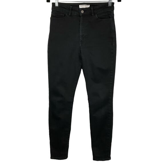 American Apparel Jeans Womens High Waist Rise Slim Skinny Jeans Black sz 29 - Picture 4 of 12